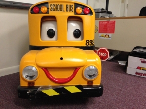 "Buster the Bus" helps our youngest students across the county learn about bus safety.