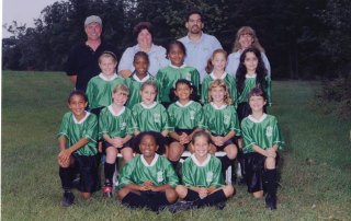 Ashley Kayson on her elementary school soccer team.