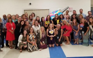 Group photo of the staff at Jessup Elementary School