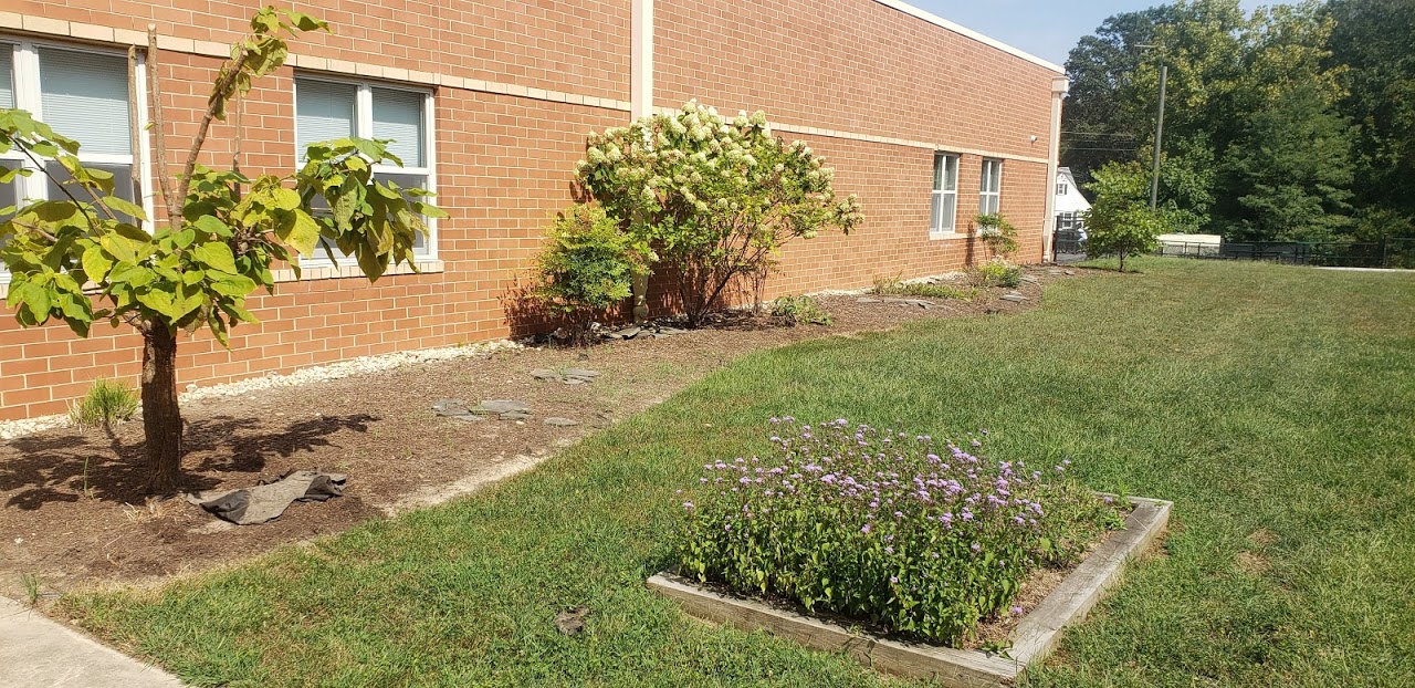 Gardens along the side of Pasadena Elementary School